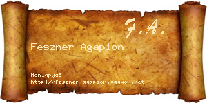 Feszner Agapion névjegykártya